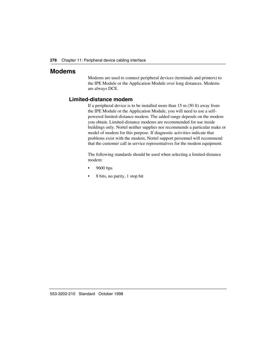 Modems | Meridian America Link/Customer Controlled Routing User Manual | Page 296 / 595