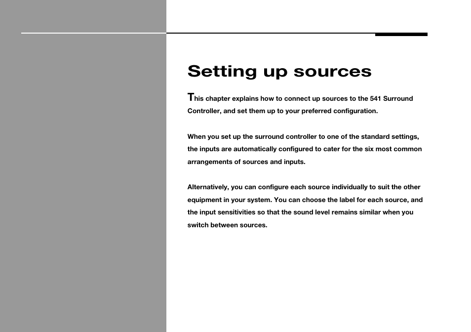 Setting up sources | Meridian America 541 User Manual | Page 51 / 72