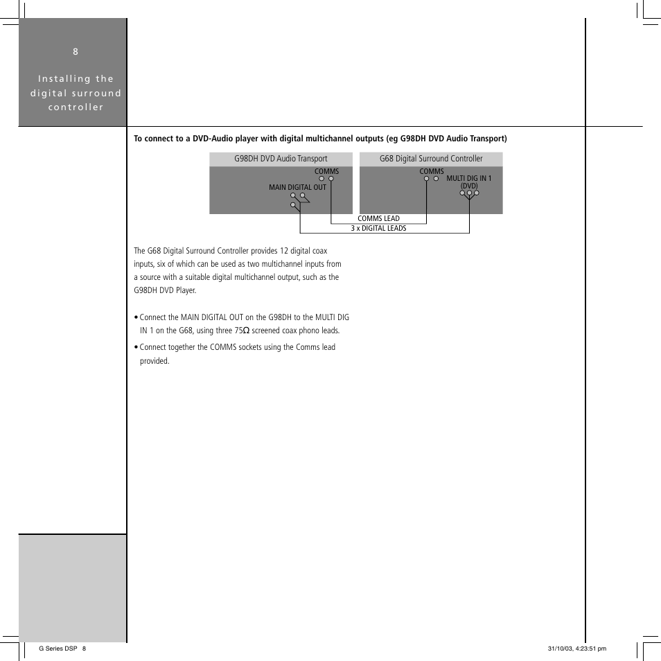 Meridian America G68 User Manual | Page 12 / 70