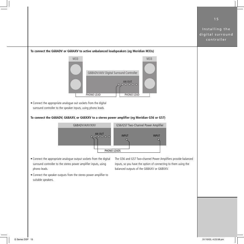 Meridian America G68 User Manual | Page 19 / 70