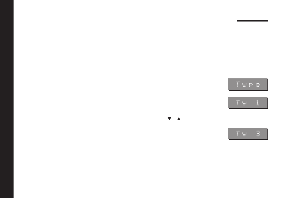 Choosing standard settings, Standard settings, selecting, Selecting | Type, Ty 1, Ty 3 | Meridian America 551 User Manual | Page 20 / 41