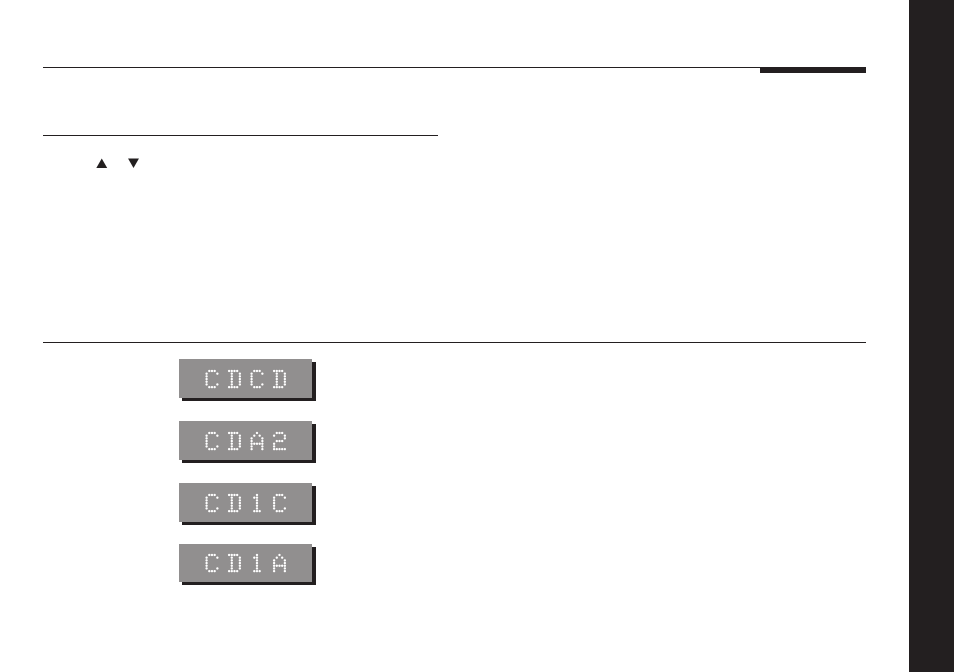 Address, Audio input, Comms type | Label, Cdcd, Cda2, Cd1c, Cd1a | Meridian America 551 User Manual | Page 23 / 41