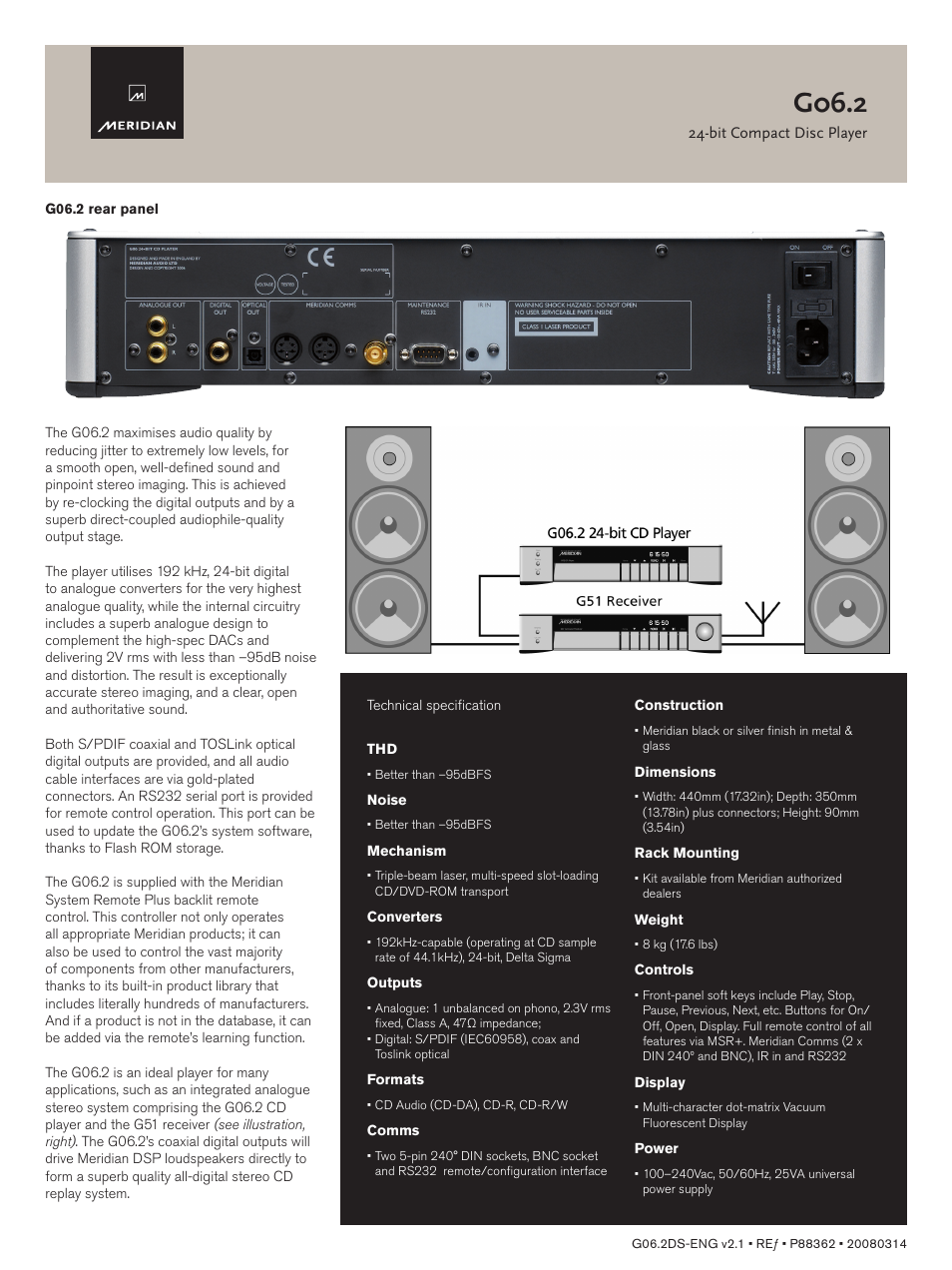 G06.2 | Meridian America G06.2 User Manual | Page 2 / 2