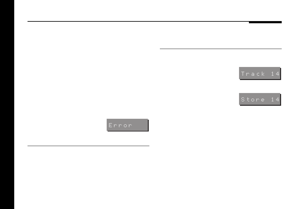 Programming a selection, Error display, By specifying tracks to play | Store function | Meridian America 506 User Manual | Page 15 / 31