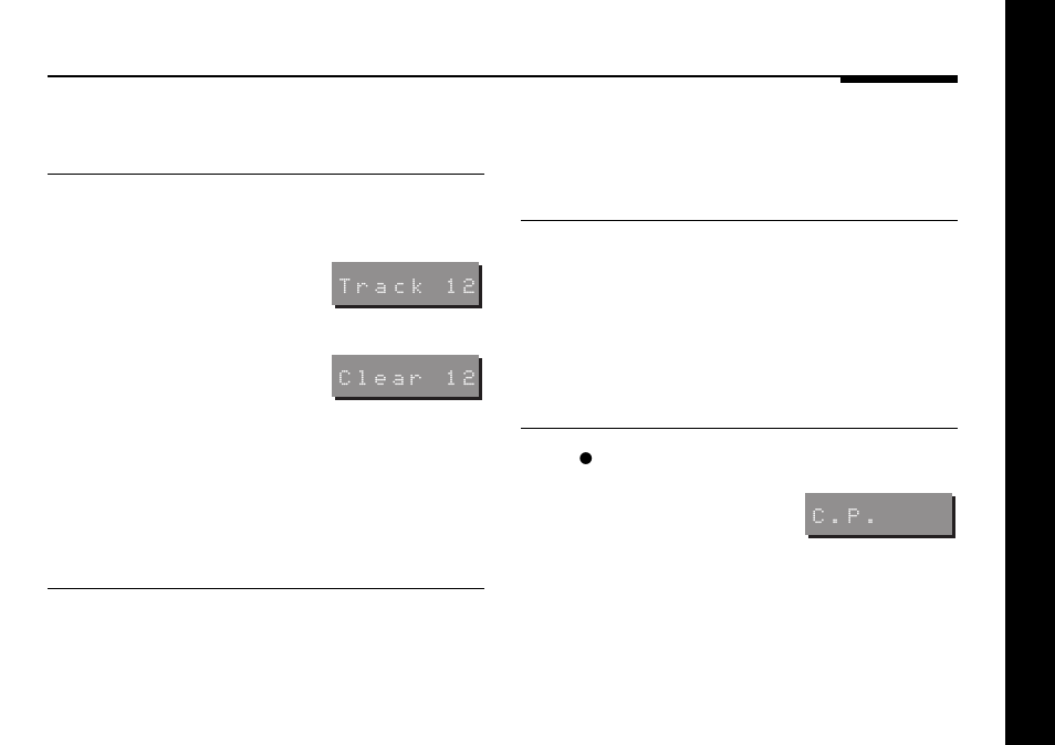 Adding a track to a selection, C.p. display, Clear function | By specifying tracks not to play, Clearing a programme, Removing a track from a selection | Meridian America 506 User Manual | Page 16 / 31