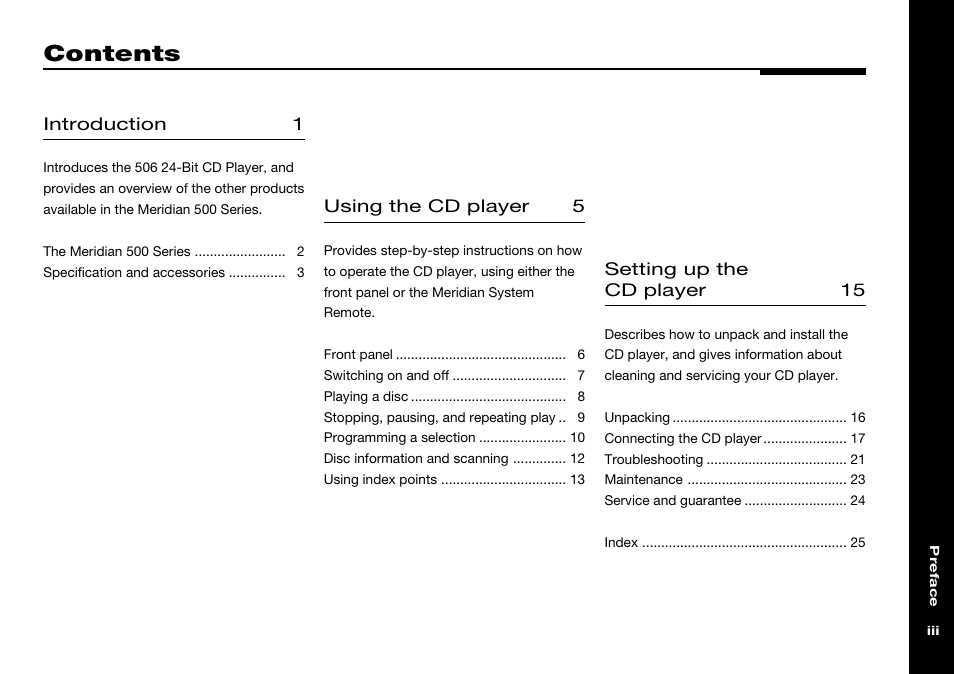 Meridian America 506 User Manual | Page 4 / 31