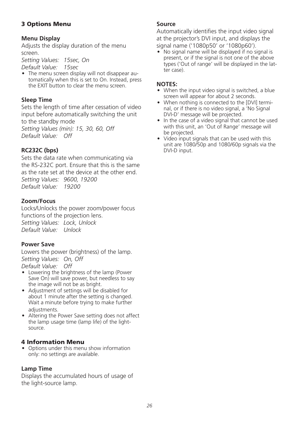 Meridian America D-ILA 1080MF1 User Manual | Page 26 / 38