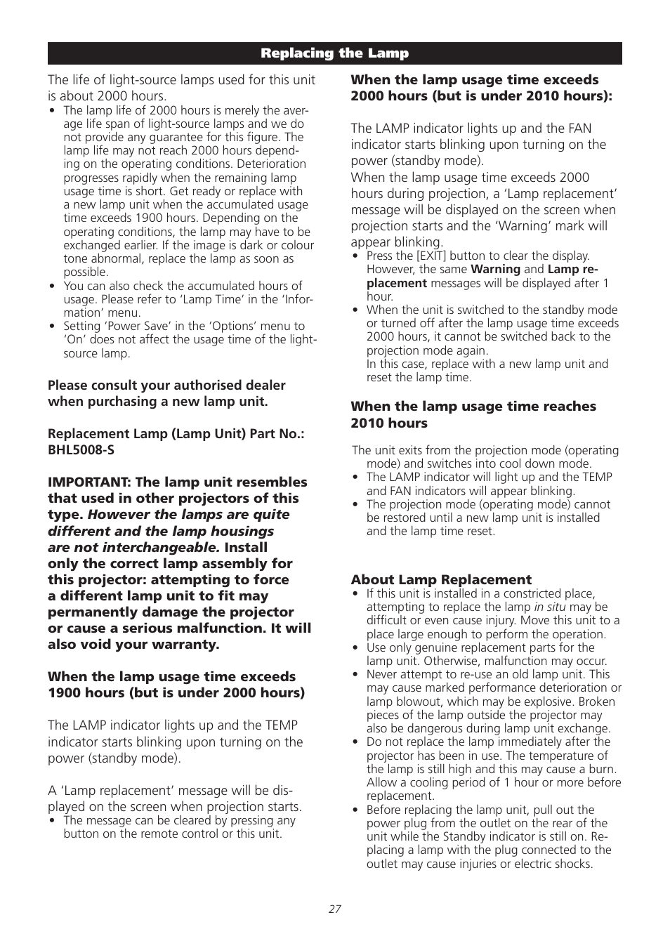 Meridian America D-ILA 1080MF1 User Manual | Page 27 / 38
