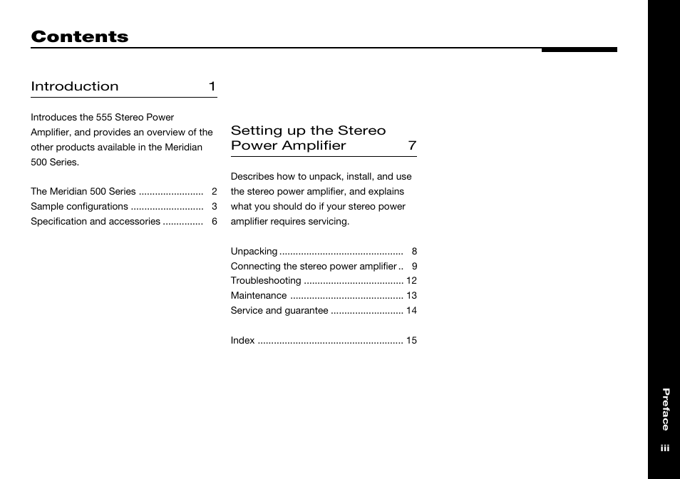 Meridian America 555 User Manual | Page 3 / 20
