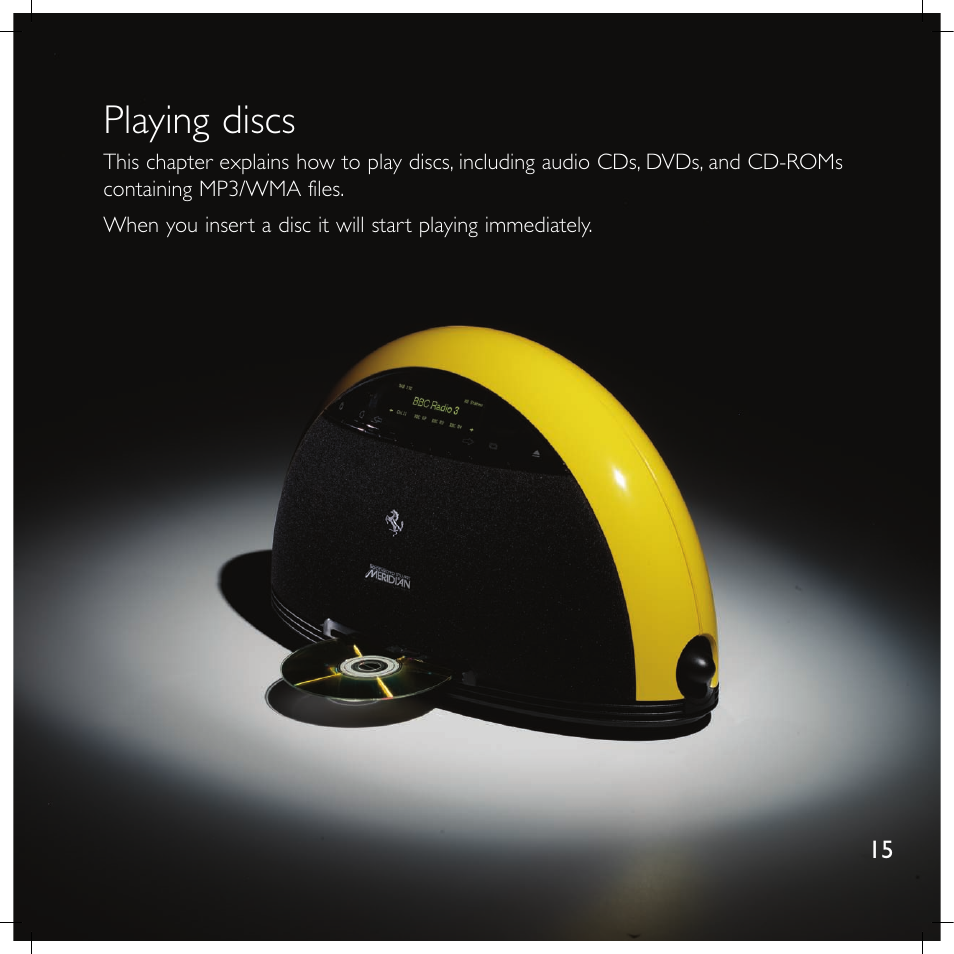 Playing discs | Meridian America F80 User Manual | Page 20 / 45