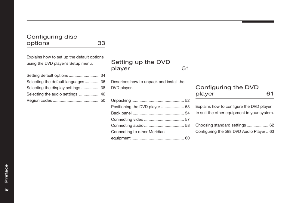 Meridian America 598 User Manual | Page 5 / 87