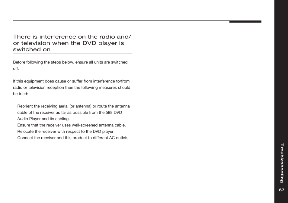 Meridian America 598 User Manual | Page 74 / 87