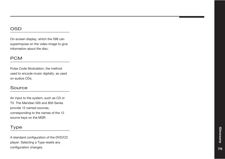 Meridian America 598 User Manual | Page 82 / 87