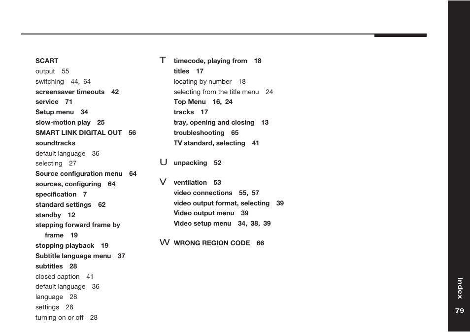 Scart, Soundtracks | Meridian America 598 User Manual | Page 86 / 87