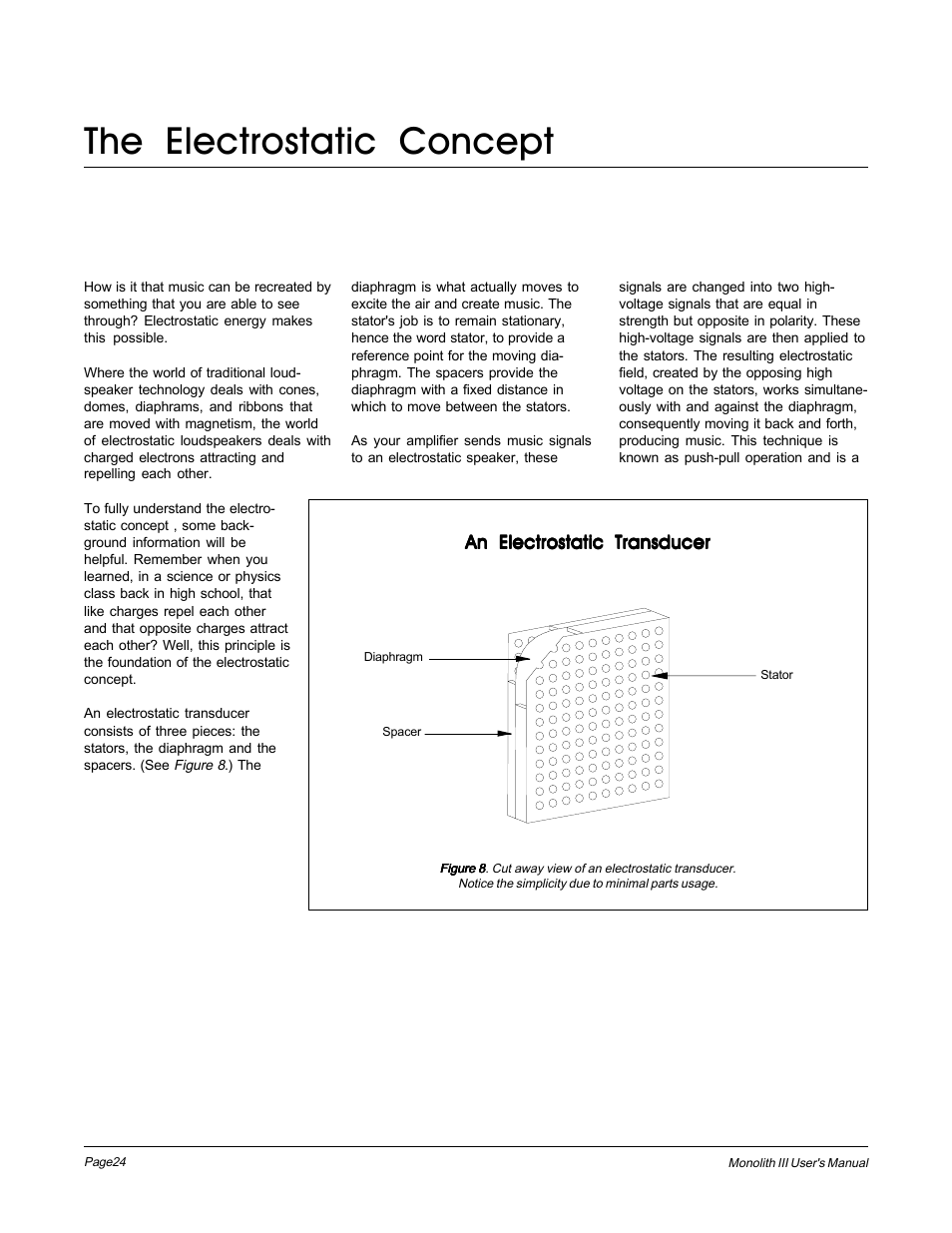 The electrostatic concept | MartinLogan Monolith III User Manual | Page 24 / 32