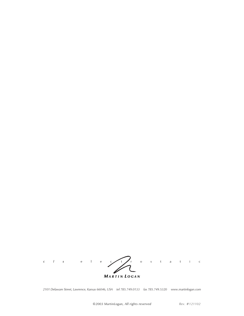 Back cover | MartinLogan pmn User Manual | Page 24 / 24