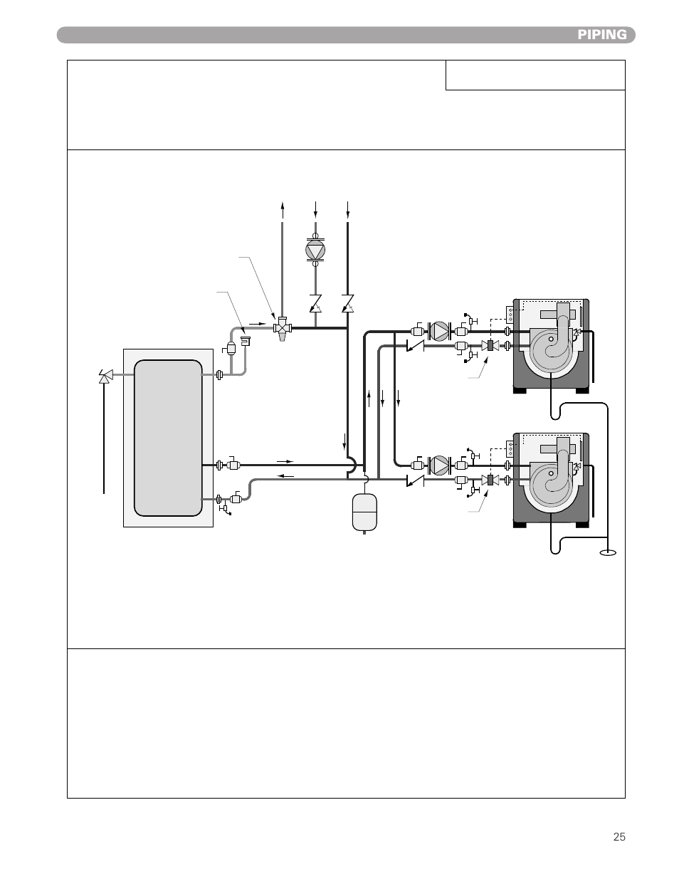 Drawing vwh 2/1 v, Piping, Fig. 5-5 | Munchkin VWH High Efficiency Hot Water Supply Boiler User Manual | Page 25 / 44