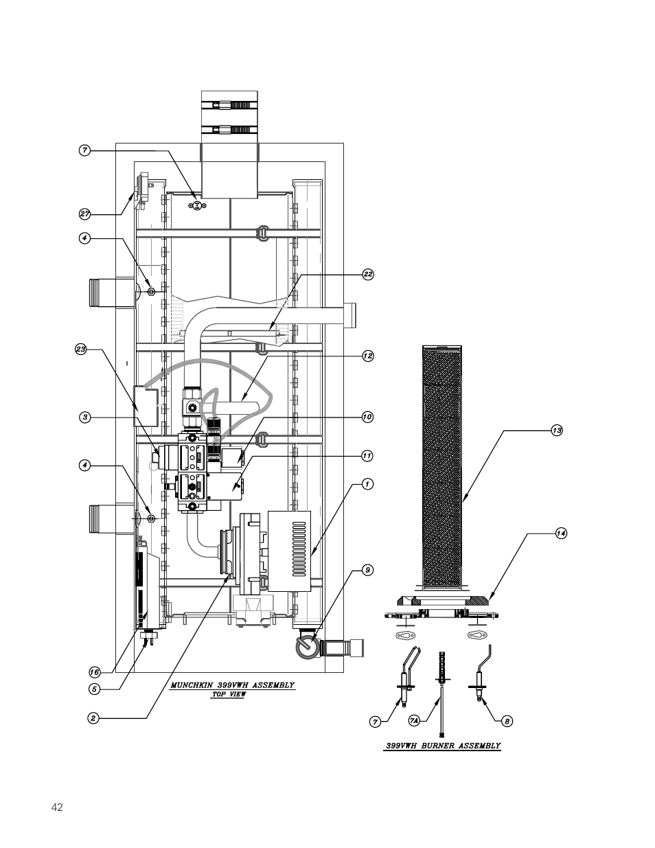 Munchkin VWH High Efficiency Hot Water Supply Boiler User Manual | Page 42 / 44