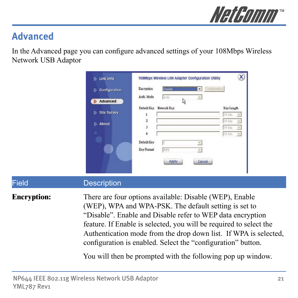 Advanced | Mobility Electronics NP644 User Manual | Page 21 / 40
