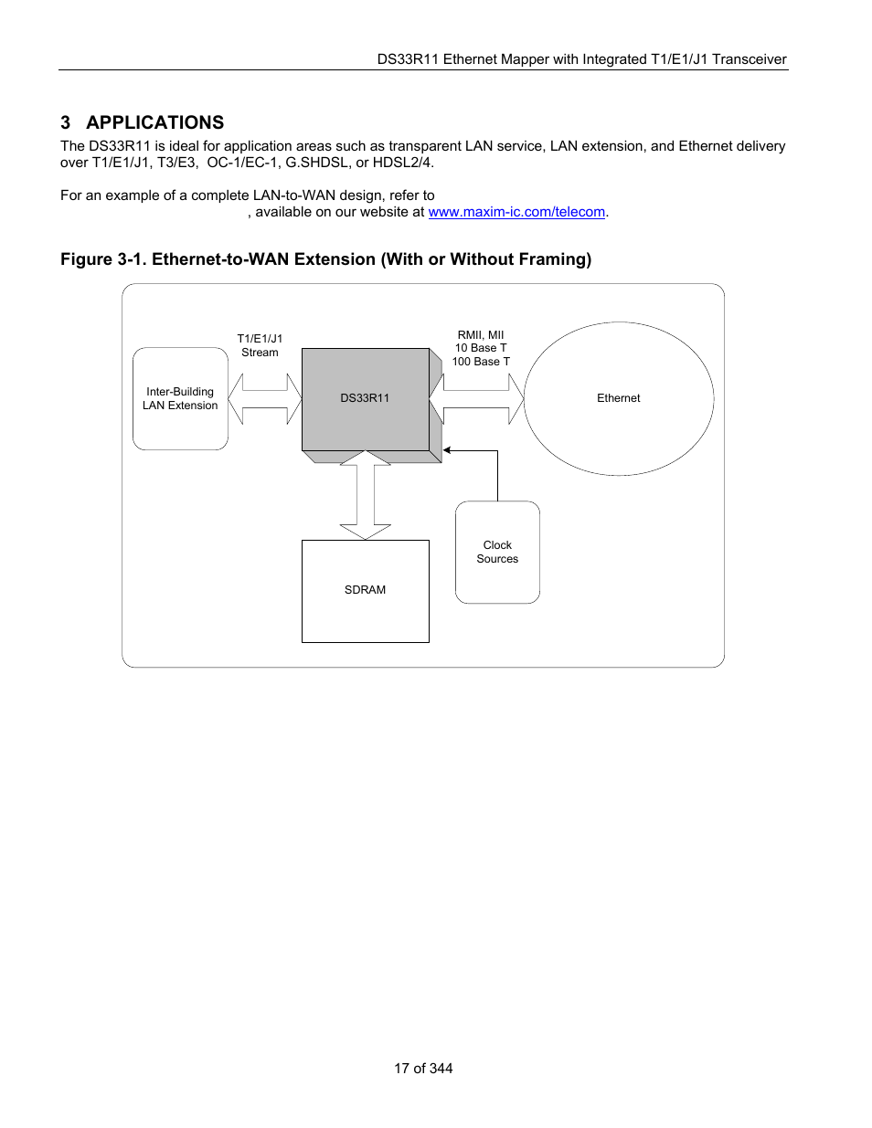 3 applications, Applications | Maxim Integrated DS33R11 User Manual | Page 17 / 344
