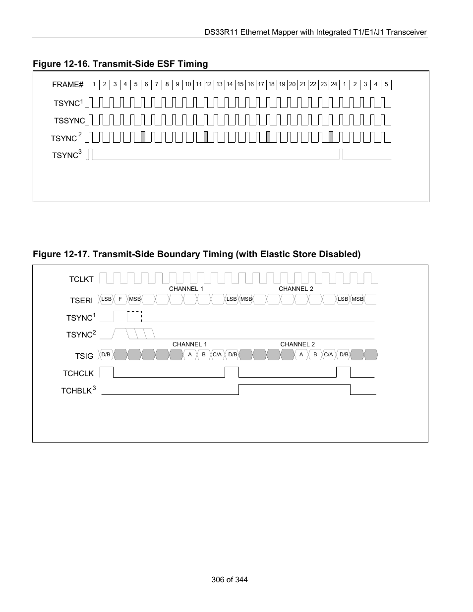 Figure 12-16. transmit-side esf timing | Maxim Integrated DS33R11 User Manual | Page 306 / 344