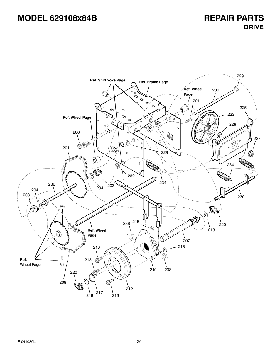 Drive | Murray 629108x84B User Manual | Page 36 / 52