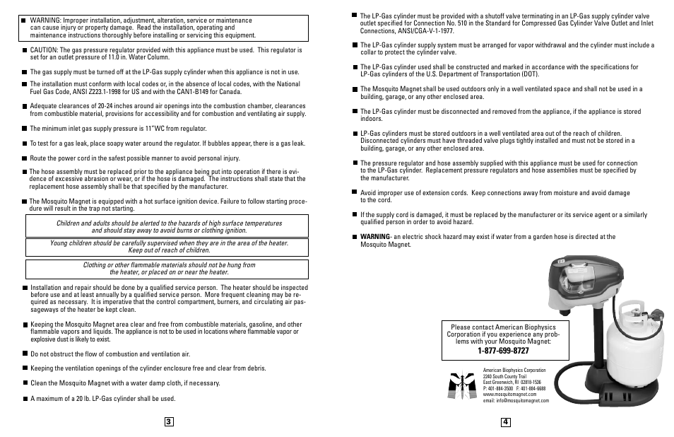 Mosquito Magnet Defender User Manual | Page 3 / 9