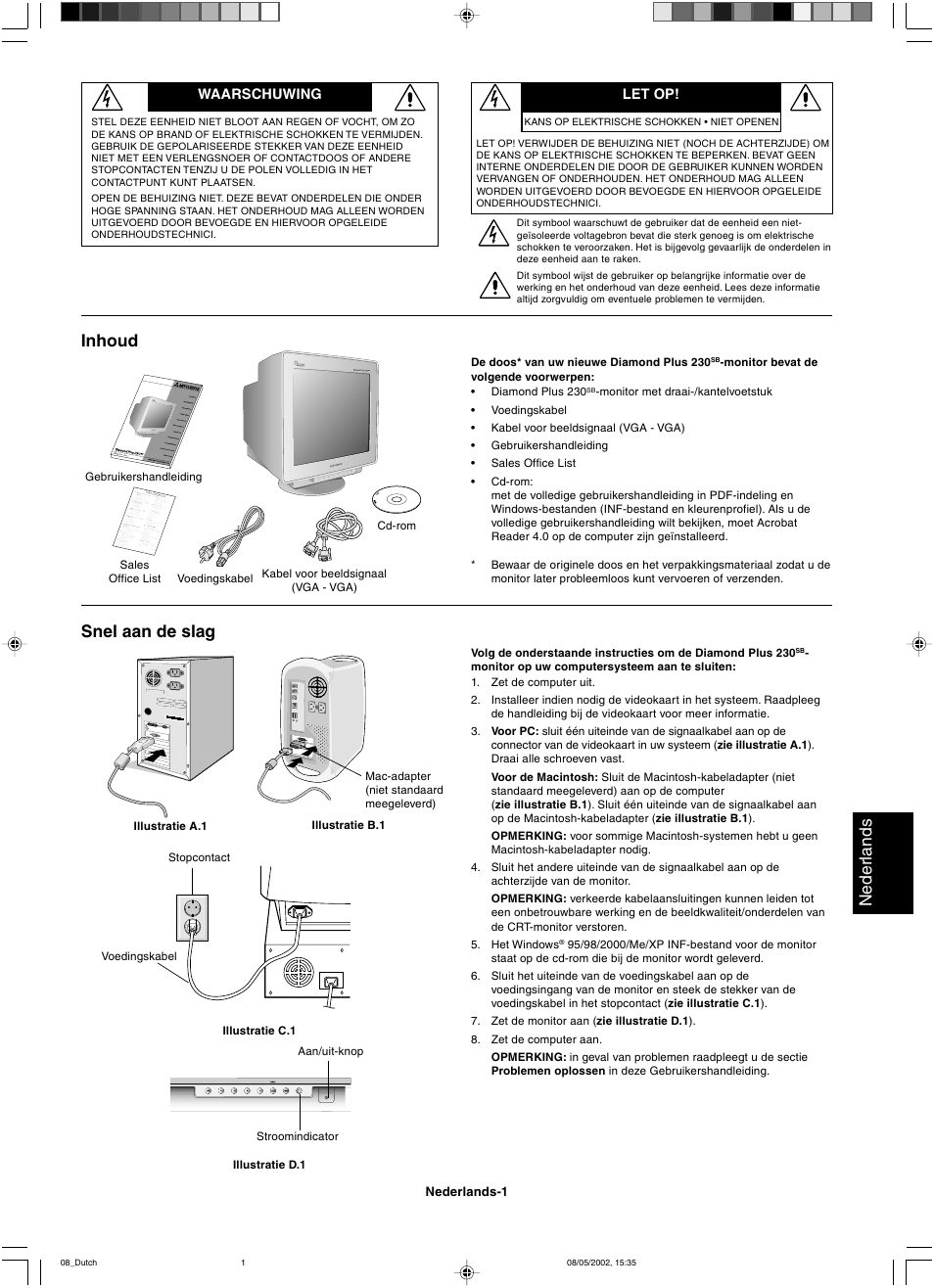 Neder lands, Inhoud snel aan de slag | Mitsubishi Motors Diamond Plus 230 SB User Manual | Page 33 / 50