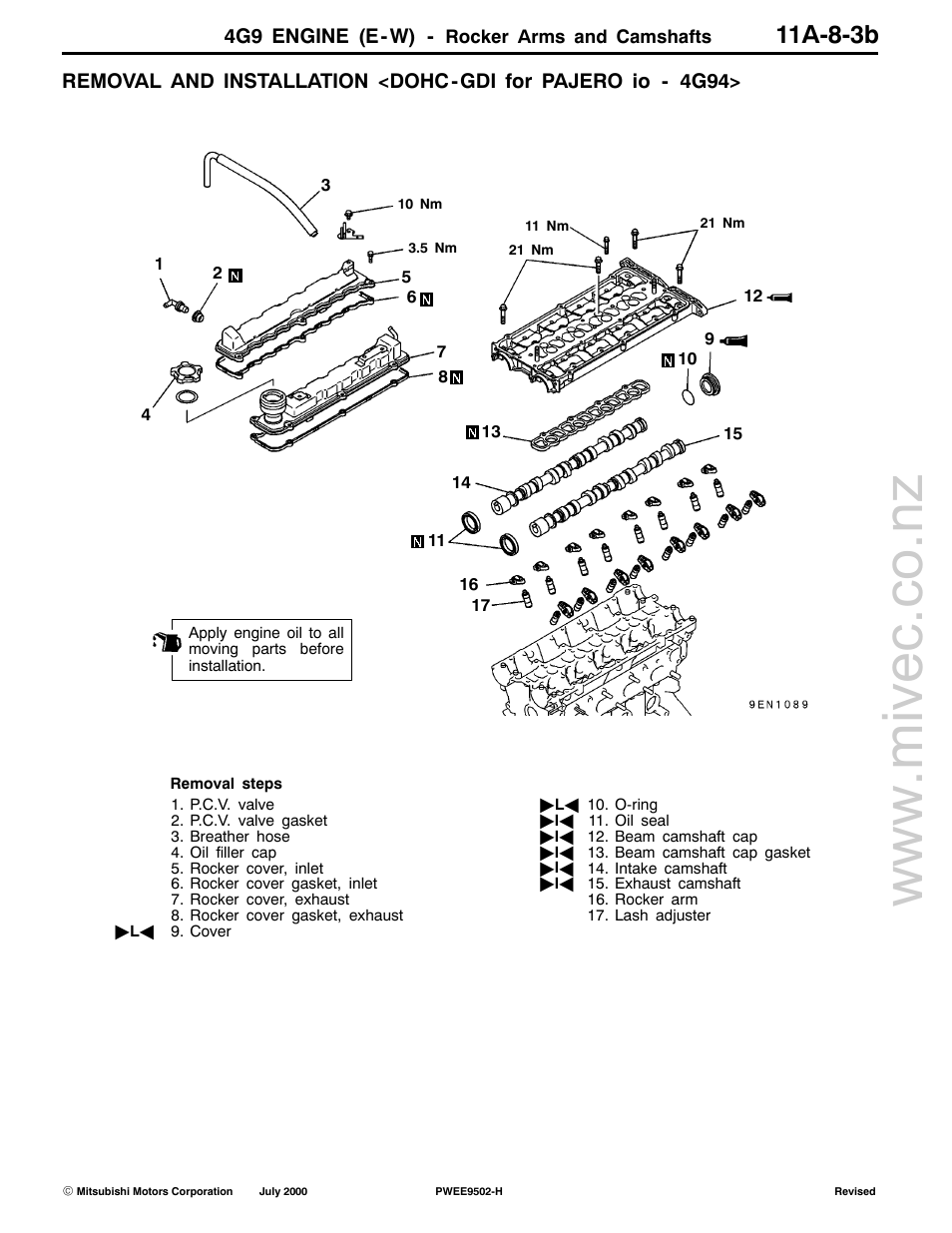 11a-8-3b, 4g9 engine (e-w) | Mitsubishi Motors 4G9 User Manual | Page 104 / 171