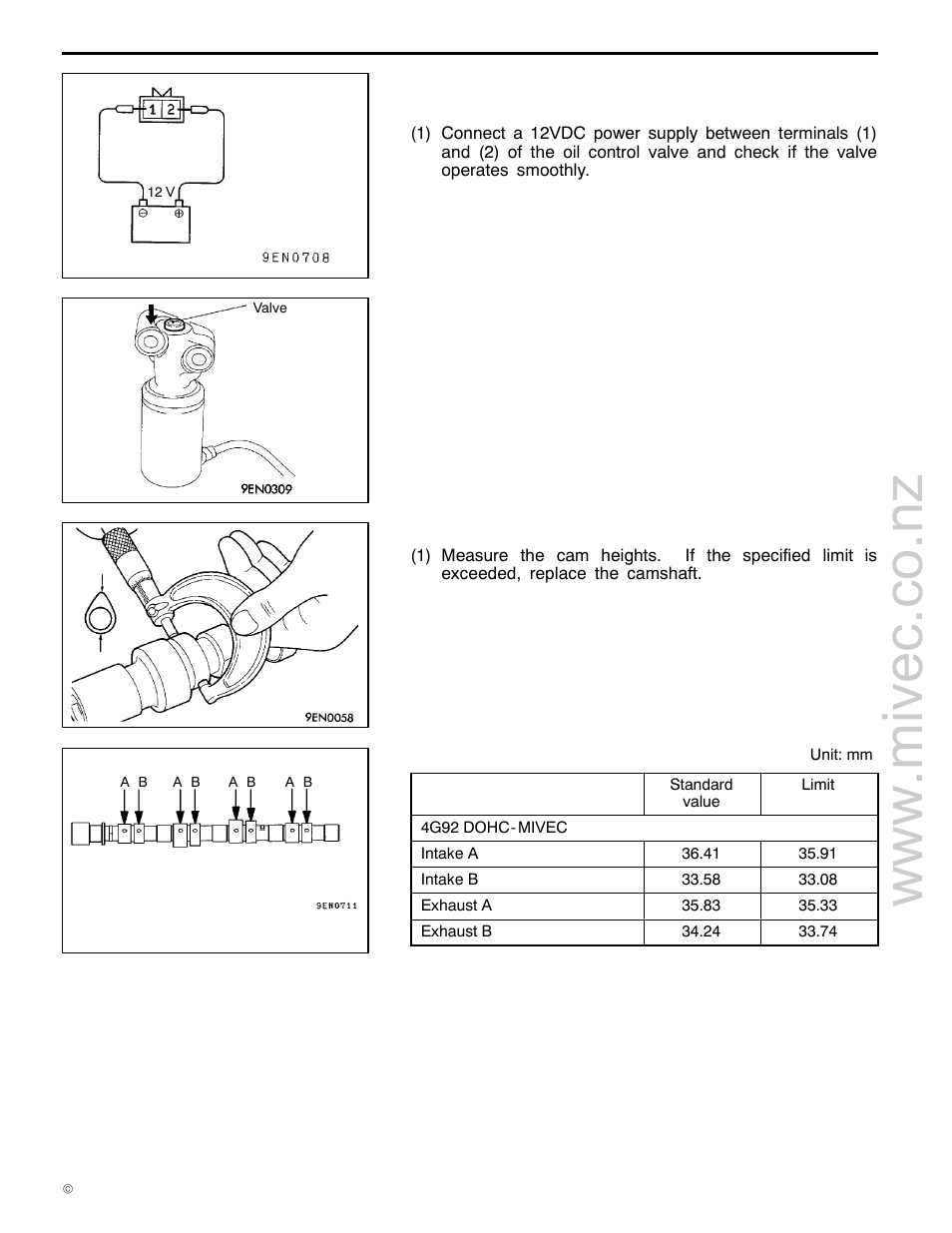 11a-8a-2, 4g9 engine (e - w), Inspection | Mitsubishi Motors 4G9 User Manual | Page 120 / 171