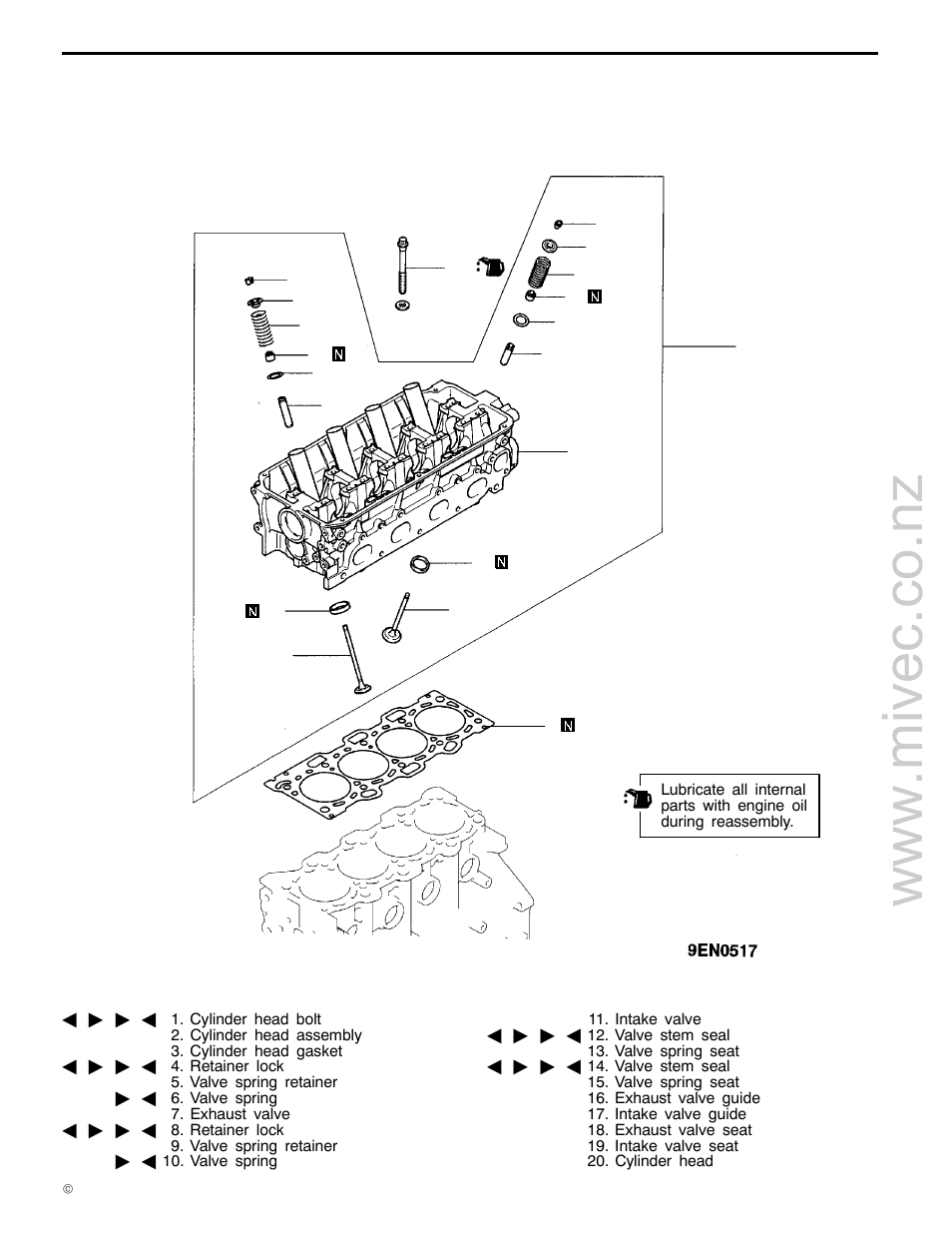 Cylinder head and valves, 11a-9-1, 4g9 engine (e - w) | Removal and installation <sohc | Mitsubishi Motors 4G9 User Manual | Page 126 / 171