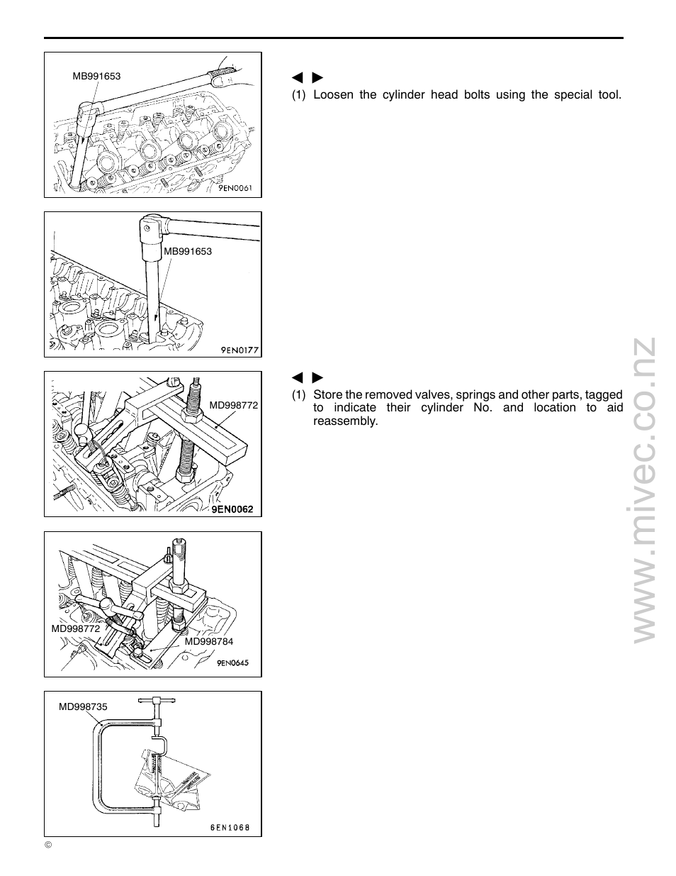 11a-9-4, 4g9 engine (e - w), Removal service points | Mitsubishi Motors 4G9 User Manual | Page 131 / 171
