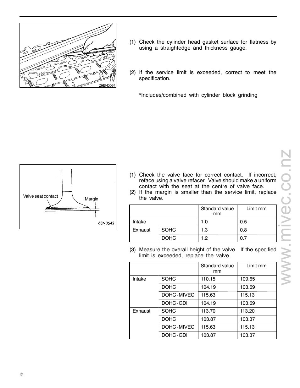 11a-9-9, 4g9 engine (e - w), Inspection | Mitsubishi Motors 4G9 User Manual | Page 136 / 171