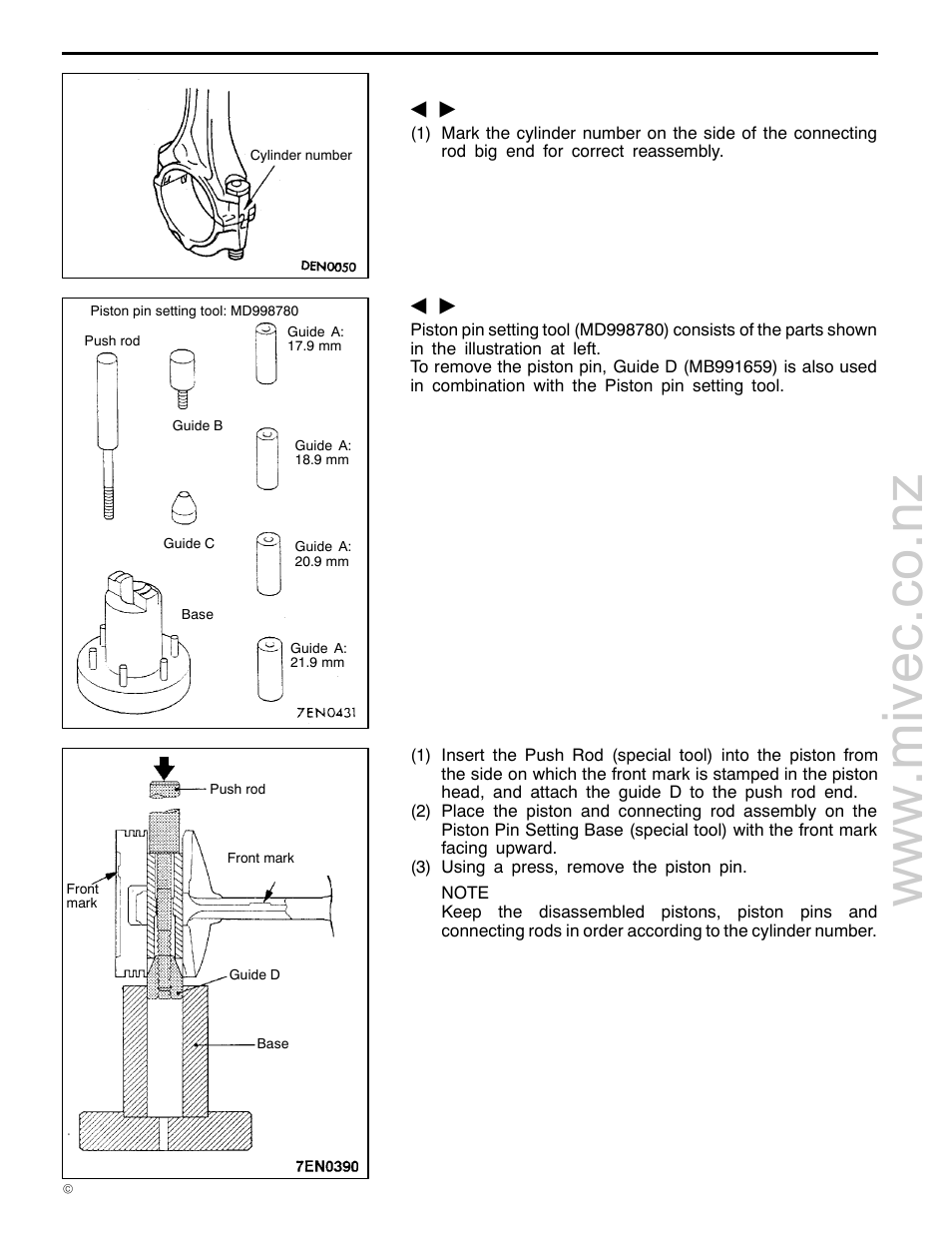 4g9 engine (e - w), Removal service points | Mitsubishi Motors 4G9 User Manual | Page 150 / 171