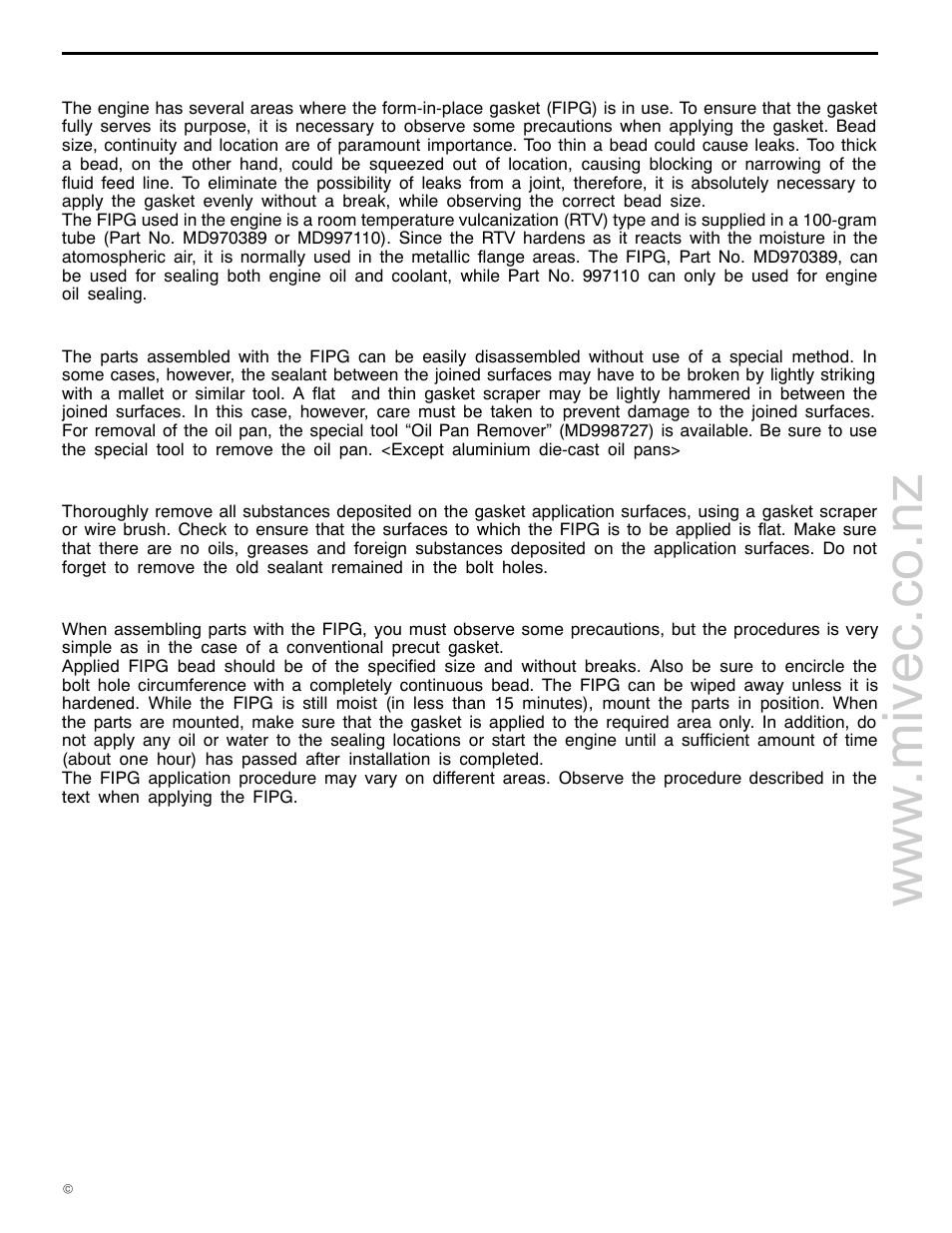 Form-in-place gasket, 11a-1-8 | Mitsubishi Motors 4G9 User Manual | Page 17 / 171