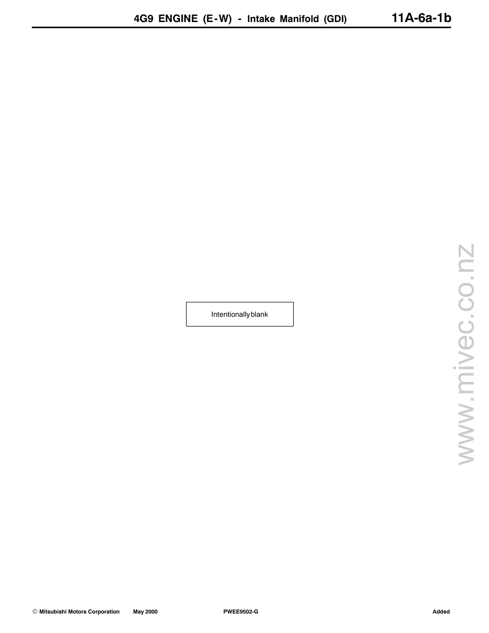 11a-6a-1b, 4g9 engine (e-w) | Mitsubishi Motors 4G9 User Manual | Page 70 / 171