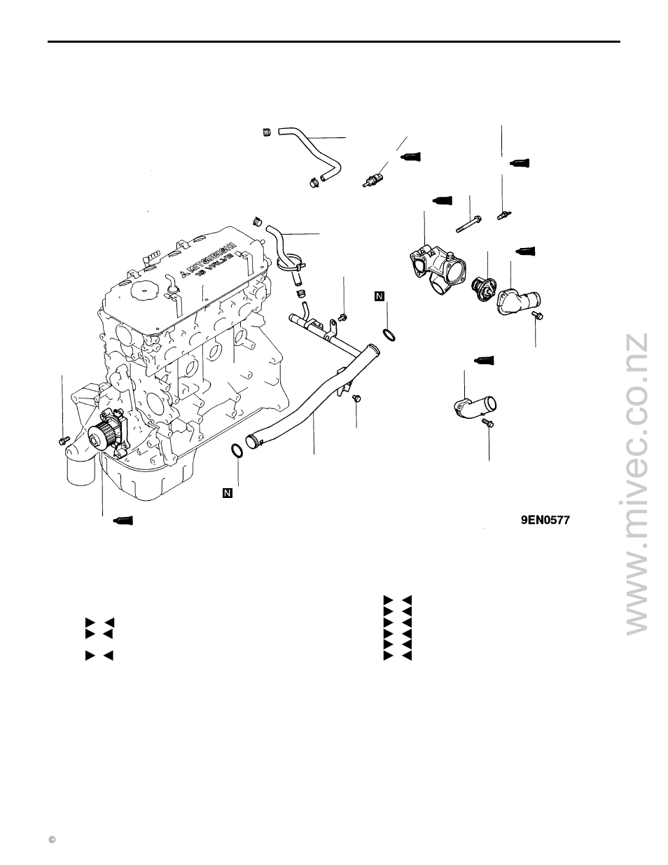 Water pump and water hose, 11a-7-1, 4g9 engine (e–w) | Removal and installation <sohc – front wheel drive | Mitsubishi Motors 4G9 User Manual | Page 90 / 171