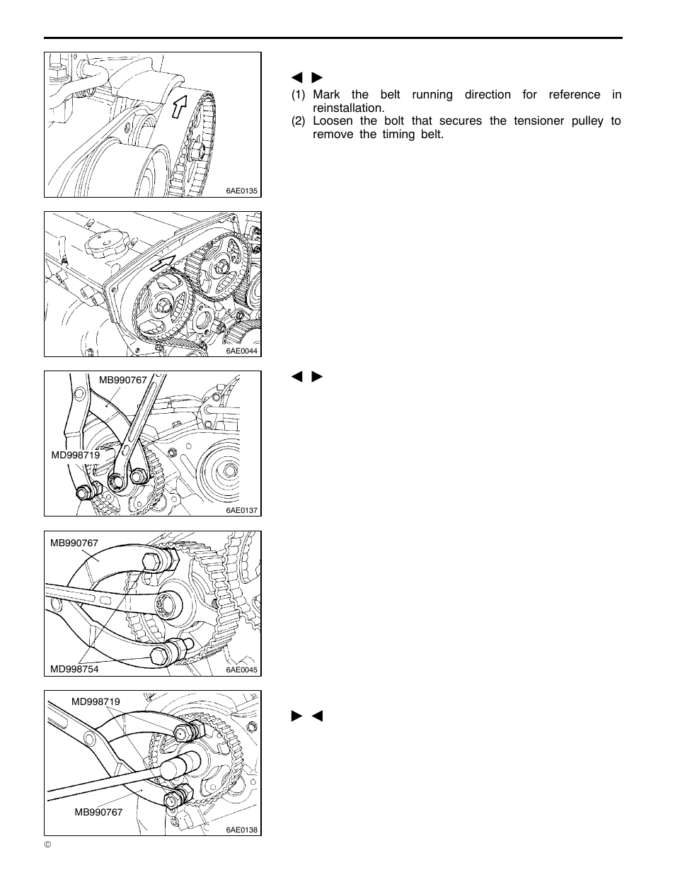11a-4-3, 6a1 engine (e - w), Removal service points | Installation service points | Mitsubishi Motors 6A1 User Manual | Page 21 / 83