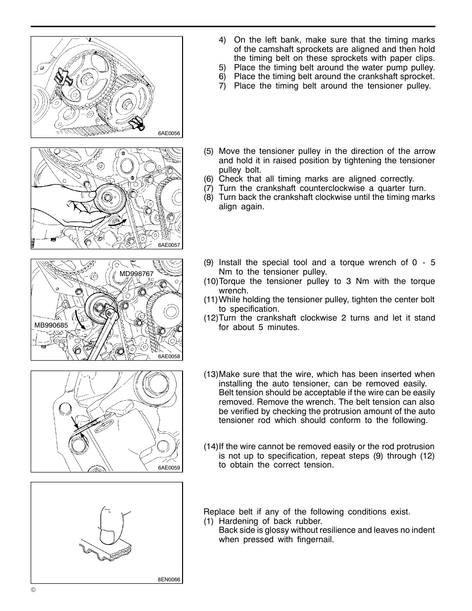 11a-4-7, 6a1 engine (e - w), Inspection | Mitsubishi Motors 6A1 User Manual | Page 25 / 83