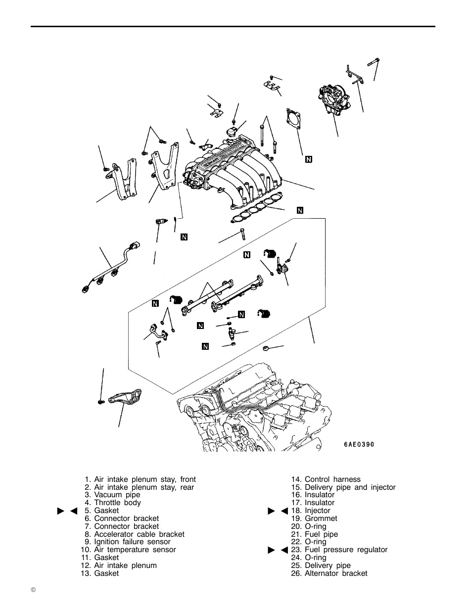11a-5-2, 6a1 engine (e - w), Removal and installation <mivec | Mitsubishi Motors 6A1 User Manual | Page 28 / 83