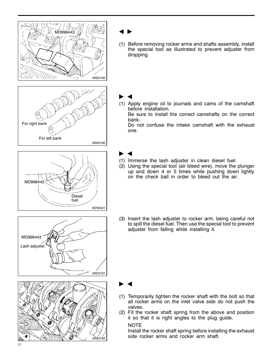 11a-9-2, 6a1 engine (e - w), Removal service point | Installation service points | Mitsubishi Motors 6A1 User Manual | Page 39 / 83