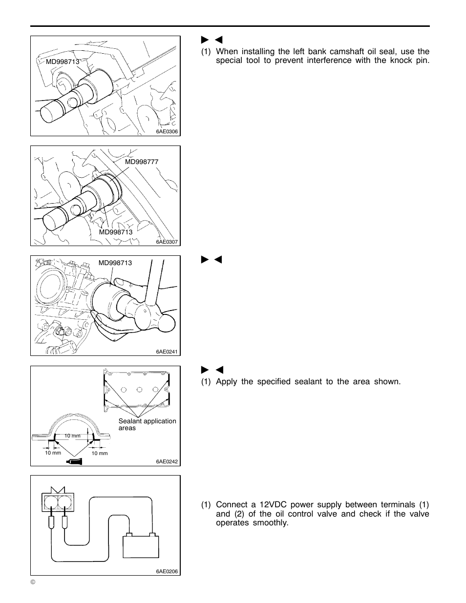 6a1 engine (e - w), Inspection | Mitsubishi Motors 6A1 User Manual | Page 45 / 83