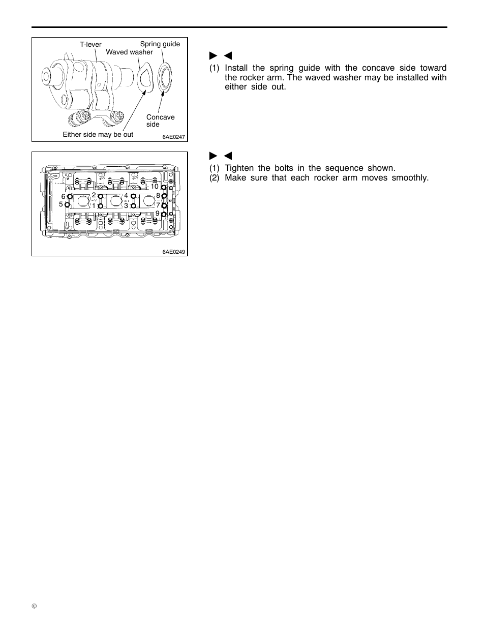 6a1 engine (e - w), Installation service points | Mitsubishi Motors 6A1 User Manual | Page 49 / 83