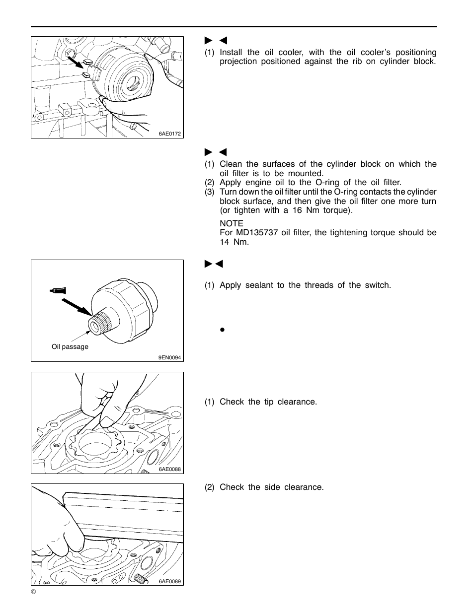 6a1 engine (e - w), Inspection | Mitsubishi Motors 6A1 User Manual | Page 64 / 83
