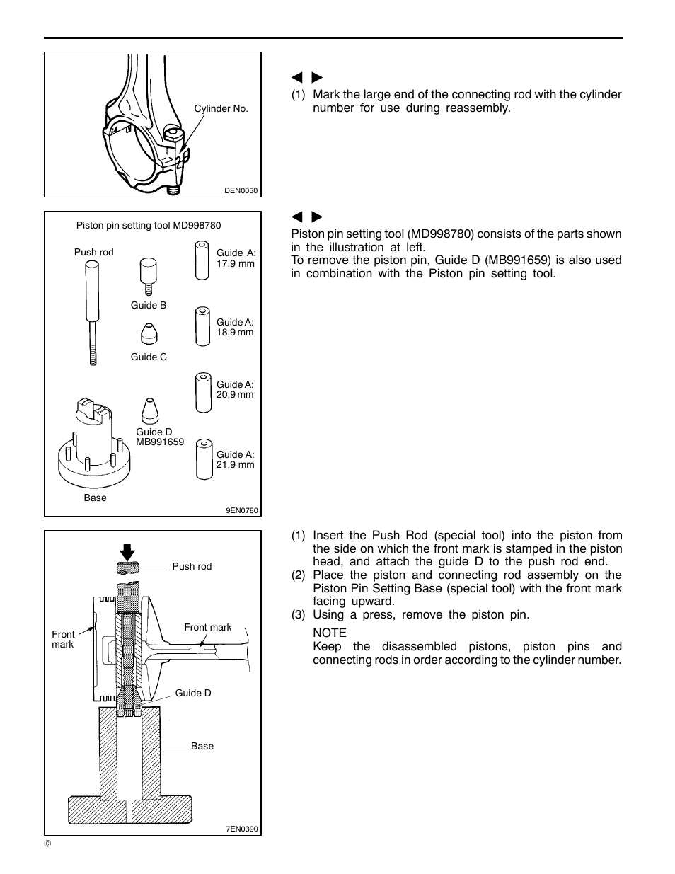 6a1 engine (e - w), Removal service points | Mitsubishi Motors 6A1 User Manual | Page 67 / 83