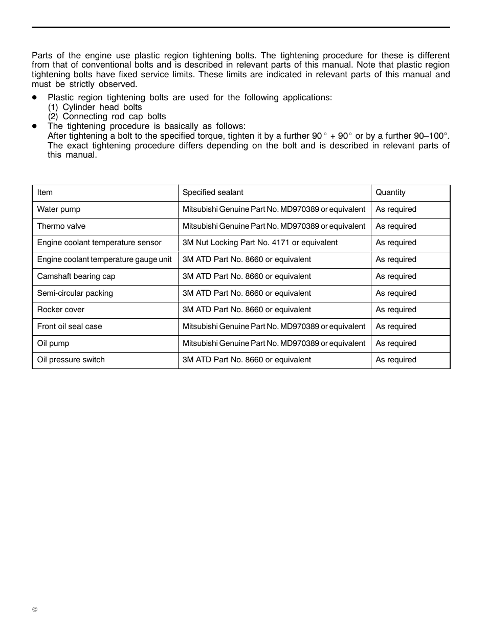 Sealant, 11a-1-6, 4g1 engine (e - w) | Sealants | Mitsubishi Motors 4G1 User Manual | Page 18 / 99