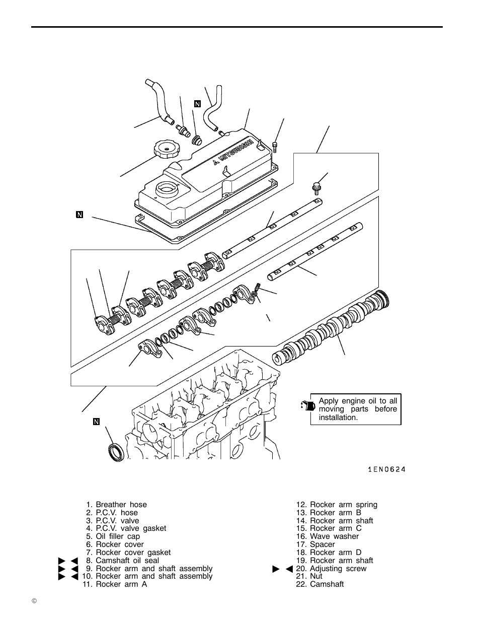 Rocker arms and camshaft, 11a-8-1, Rocker arms and camshafts | 4g1 engine (e - w), Removal and installation <sohc 12-valve | Mitsubishi Motors 4G1 User Manual | Page 56 / 99