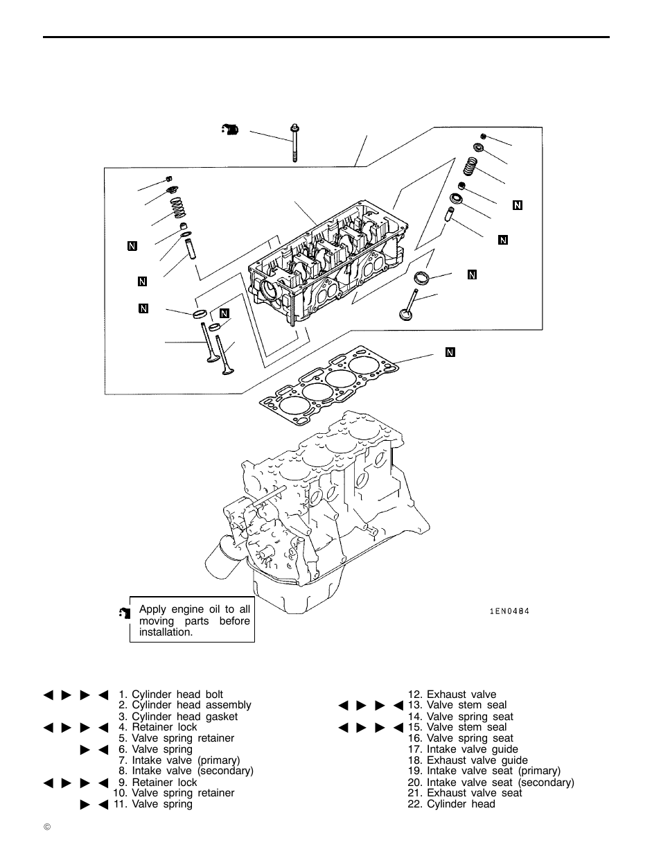 Cylinder head and valves, 11a-9-1, 4g1 engine (e - w) | Removal and installation <sohc 12-valve | Mitsubishi Motors 4G1 User Manual | Page 68 / 99