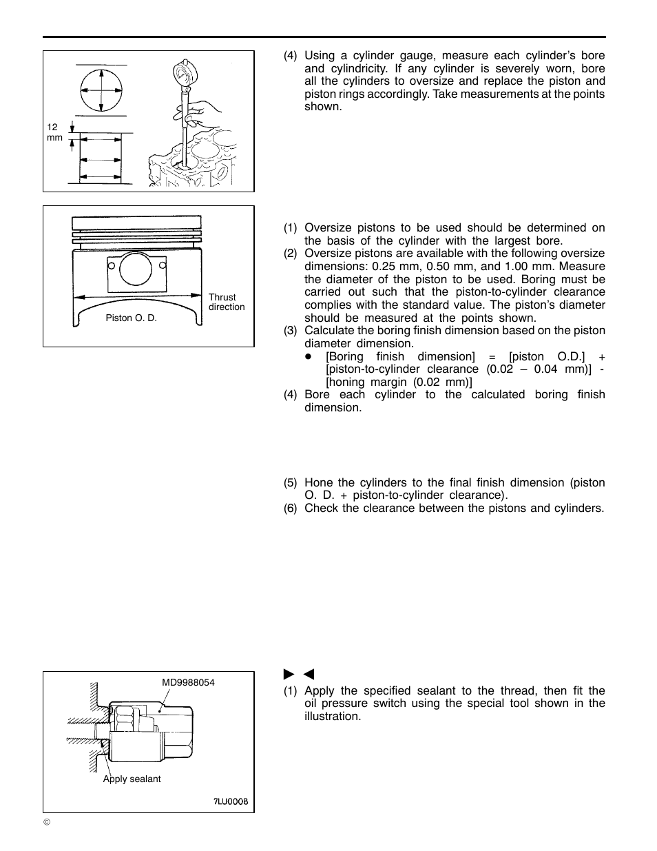 4g1 engine (e - w), Installation service points | Mitsubishi Motors 4G1 User Manual | Page 95 / 99