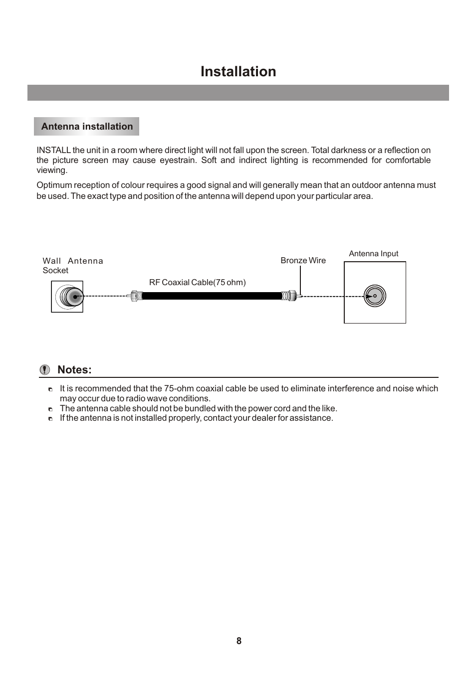 页面 10, Installation | Memorex mt2026D User Manual | Page 10 / 71
